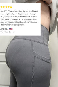 Willluxe® Fleece-Lined High-Waist Leggings with Pockets