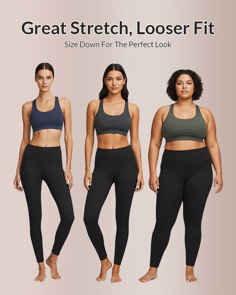 Willluxe® Fleece-Lined High-Waist Leggings with Pockets