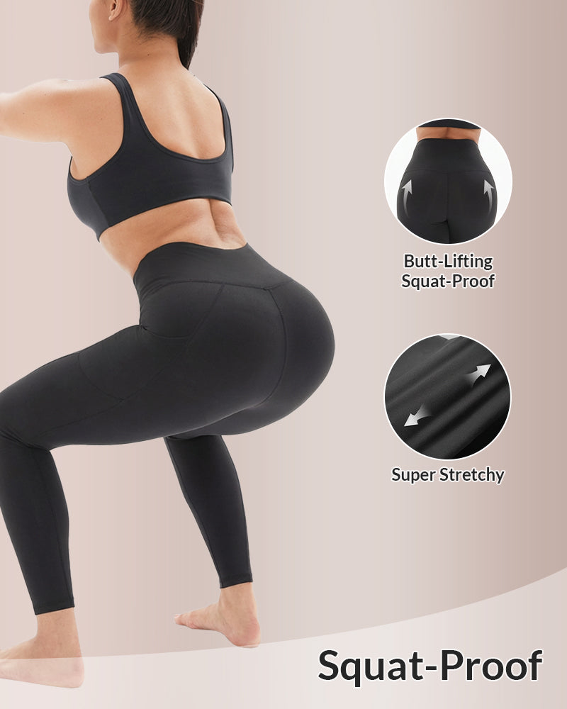Willluxe® Fleece-Lined High-Waist Leggings with Pockets