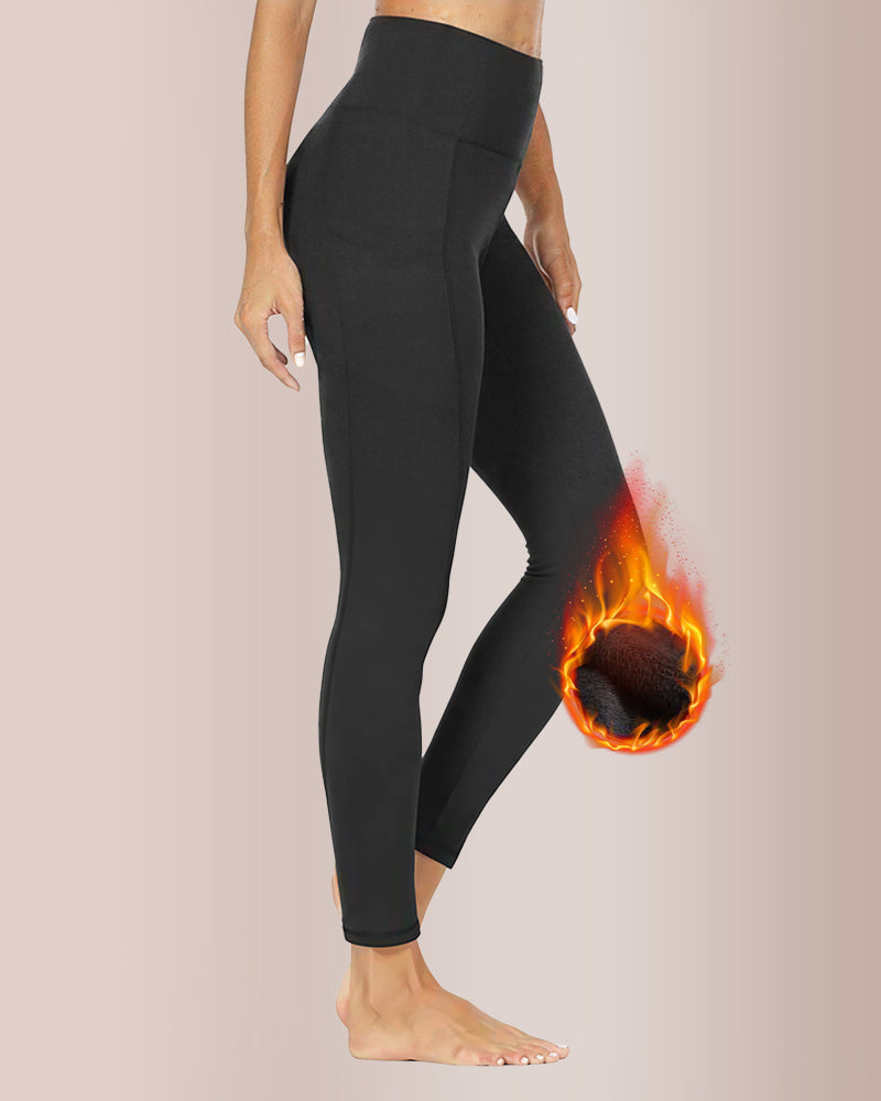 Willluxe® Fleece-Lined High-Waist Leggings with Pockets