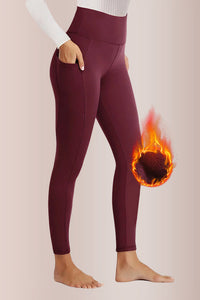 Willluxe® Fleece-Lined High-Waist Leggings with Pockets