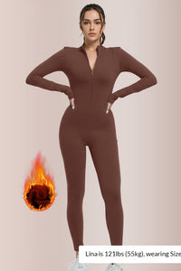 Willluxe® Fleece Slim-Fit Winter Training Jumpsuit