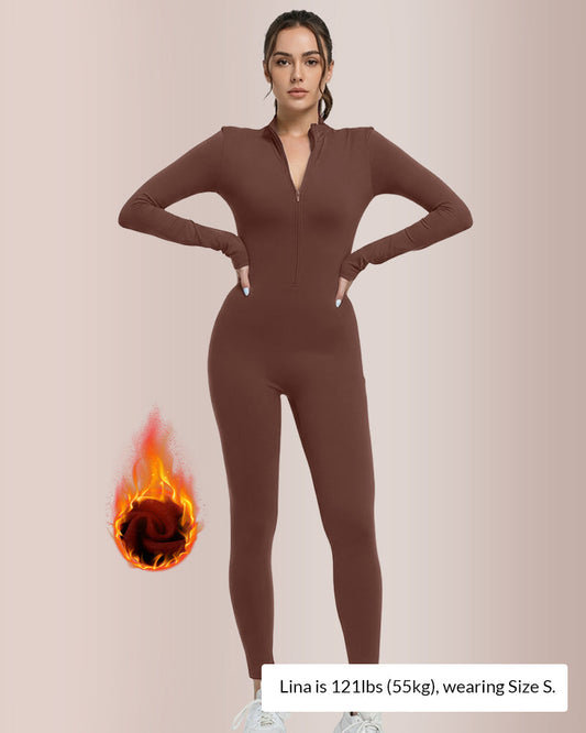 WILLLUXE® Fleece Slim-Fit Winter Training Jumpsuit