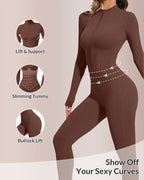 Willluxe® Fleece Slim-Fit Winter Training Jumpsuit