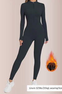 Willluxe® Fleece Slim-Fit Winter Training Jumpsuit