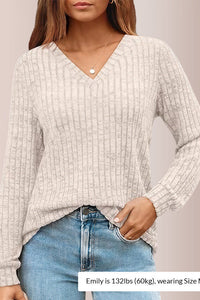 Willluxe® Women’s V-Neck Long Sleeve Tunic Top
