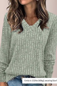 Willluxe® Women’s V-Neck Long Sleeve Tunic Top