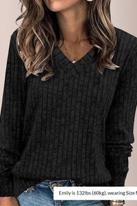 Willluxe® Women’s V-Neck Long Sleeve Tunic Top