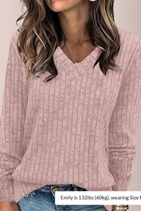 Willluxe® Women’s V-Neck Long Sleeve Tunic Top