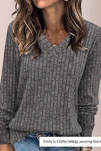 Willluxe® Women’s V-Neck Long Sleeve Tunic Top