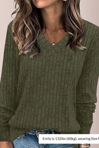 Willluxe® Women’s V-Neck Long Sleeve Tunic Top