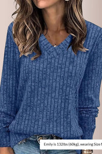 Willluxe® Women’s V-Neck Long Sleeve Tunic Top