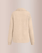 Willluxe® Textured Zipper Front Long Sleeve T-Shirt