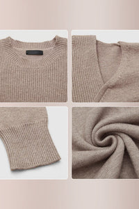 Willluxe® Solid Ribbed Cold Shoulder 2-In-1 Sweater