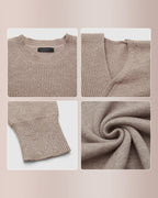 Willluxe® Solid Ribbed Cold Shoulder 2-In-1 Sweater
