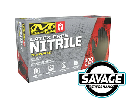 Mechanix Heavy Duty Black Nitrile Gloves - 100 Pack (5mil) - Size XL / Extra Large