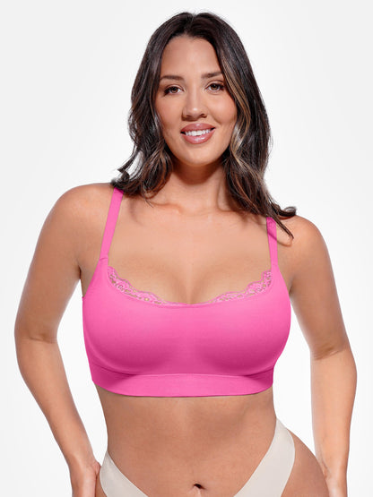 Willluxe No Underwire Seamless Lace Everyday Bra