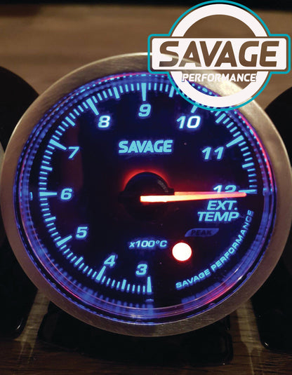 60mm Savage EGT (Exhaust Gas Temperature) Gauge 7 Colours *Savage Performance*