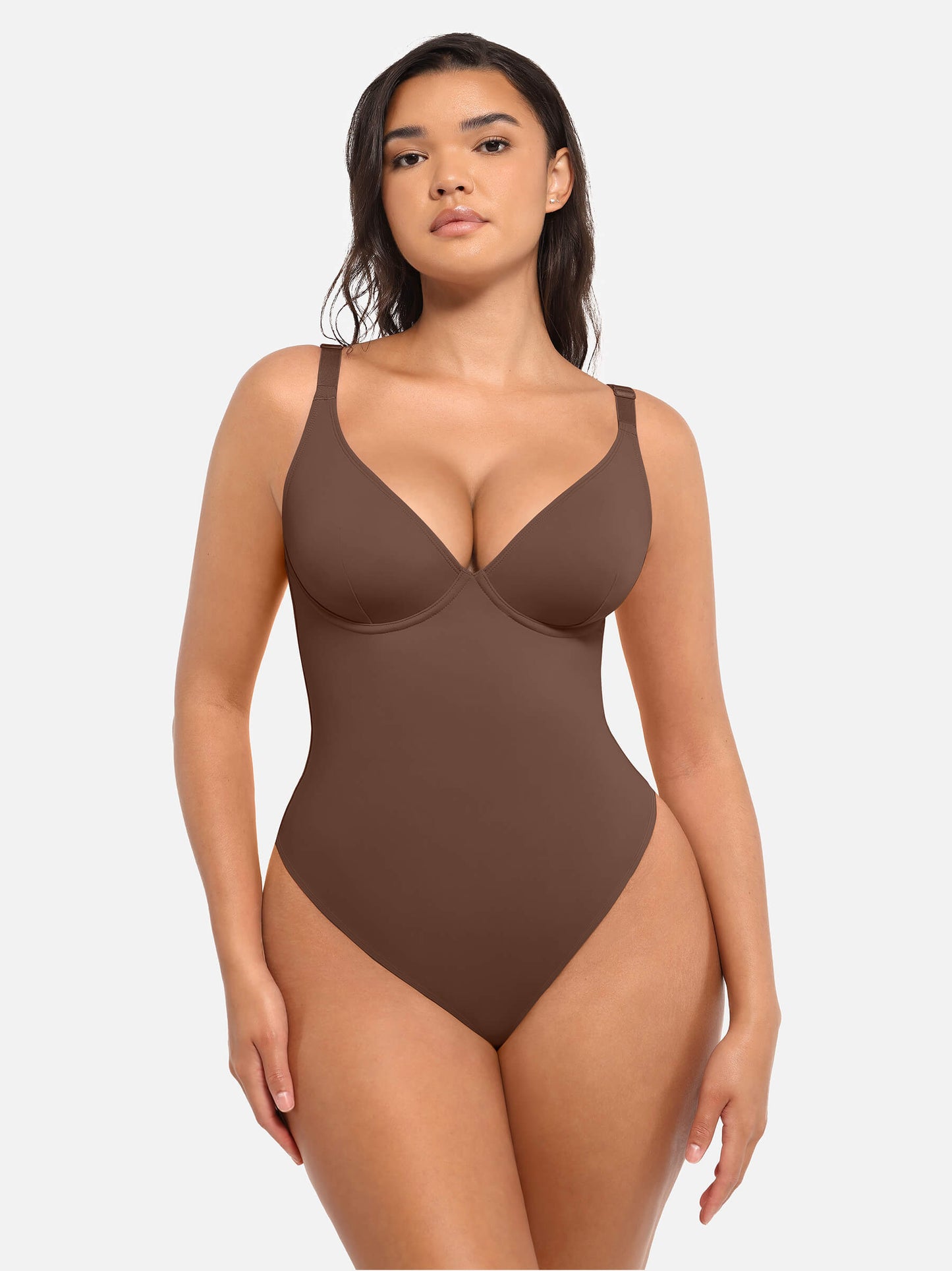 Willluxe V Neck Tummy Control Bodysuit