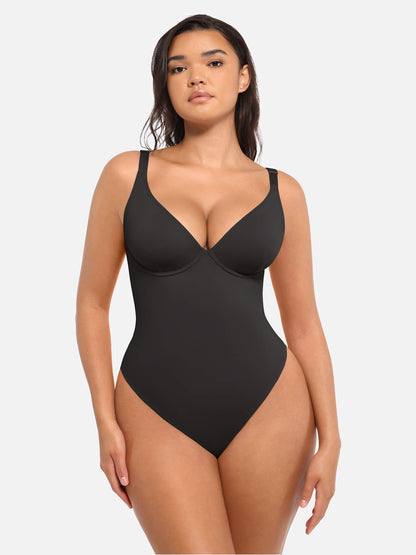 Willluxe Deep V Neck Tummy Control Shapewear Bodysuit [BOGO]