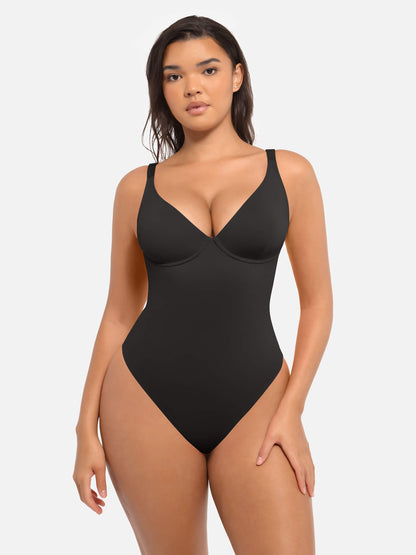 Willluxe Deep V Neck Tummy Control Shapewear Bodysuit [BOGO]