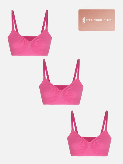 Willluxe 3-Pack Smooth Seamless Wireless Bra Bundle