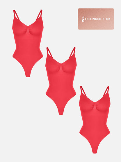 Willluxe 3-Pack Tummy Control Seamless Bodysuit Bundle
