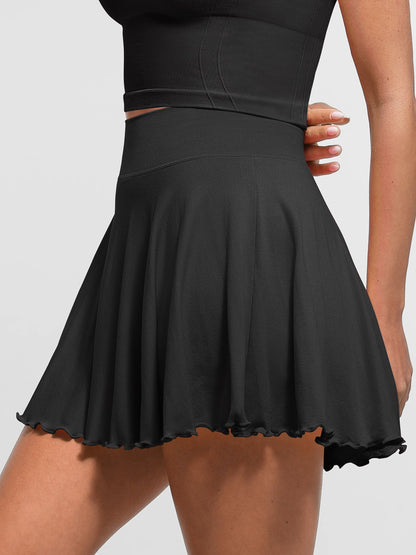 Willluxe A-line Seamless Sports Skirt With Built-In Shorts