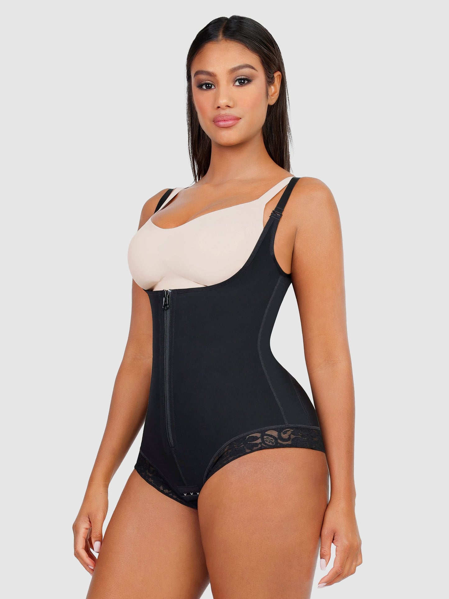 Willluxe Adjustable U-Plunge Front Zipper Shapewear