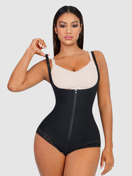 Willluxe Adjustable U-Plunge Front Zipper Shapewear