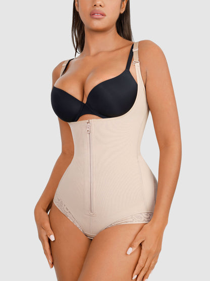 Willluxe Adjustable U-Plunge Front Zipper Shapewear