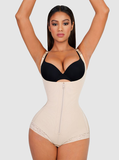 Willluxe Adjustable U-Plunge Front Zipper Shapewear