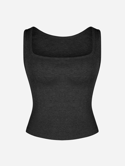 Willluxe Breathable Ribbed Sleeveless Tank Top