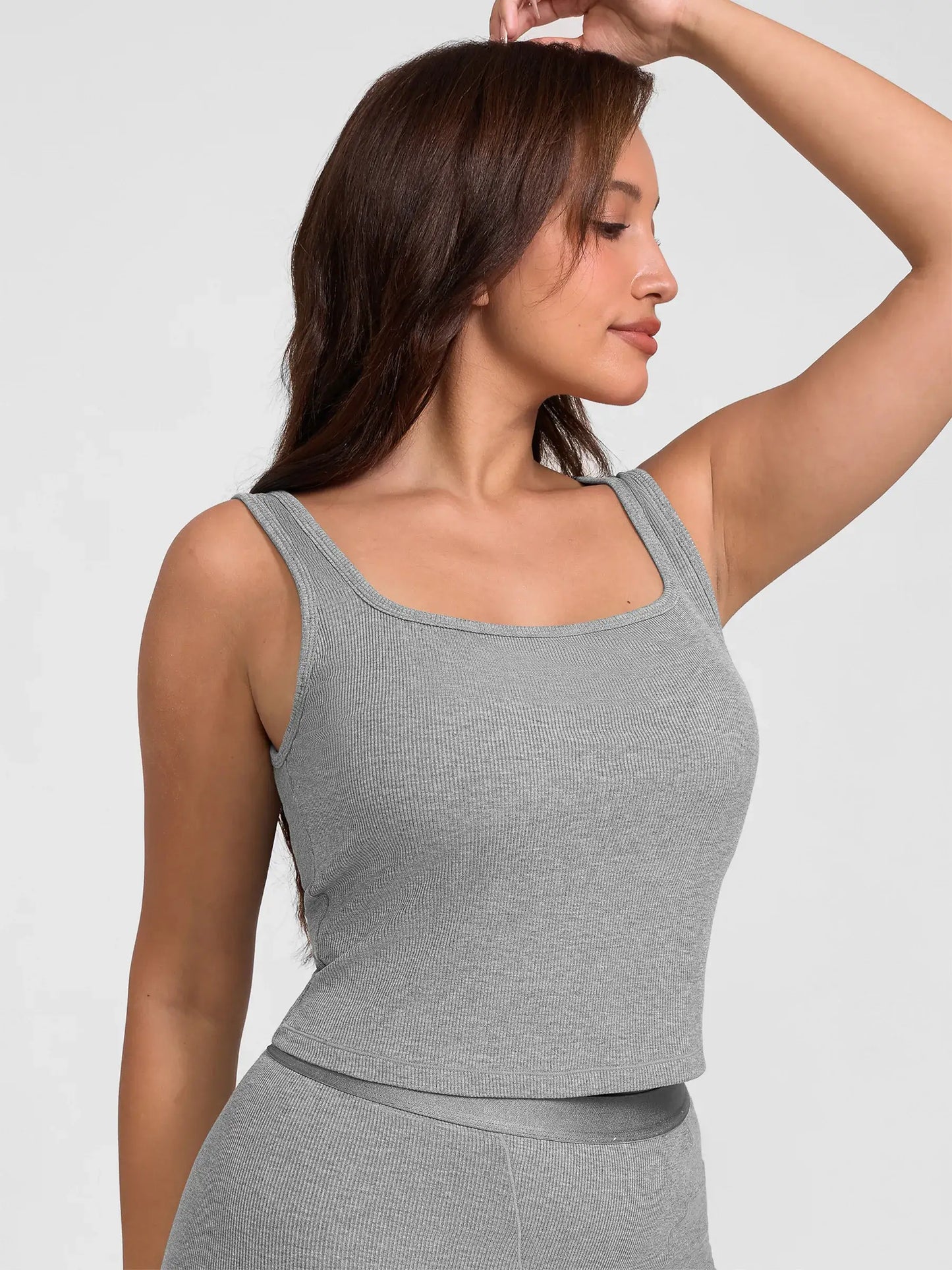 Willluxe Breathable Ribbed Sleeveless Tank Top