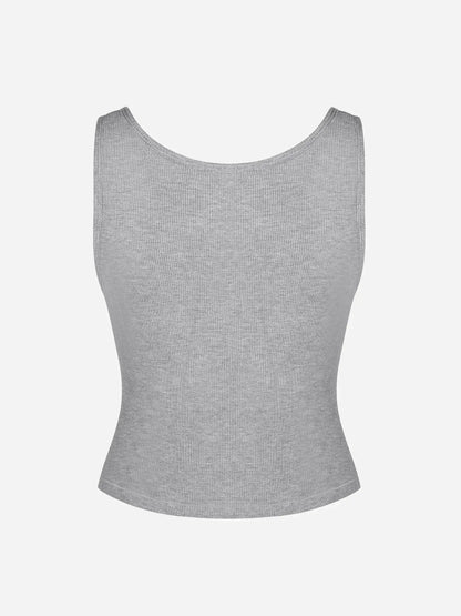 Willluxe Breathable Ribbed Sleeveless Tank Top
