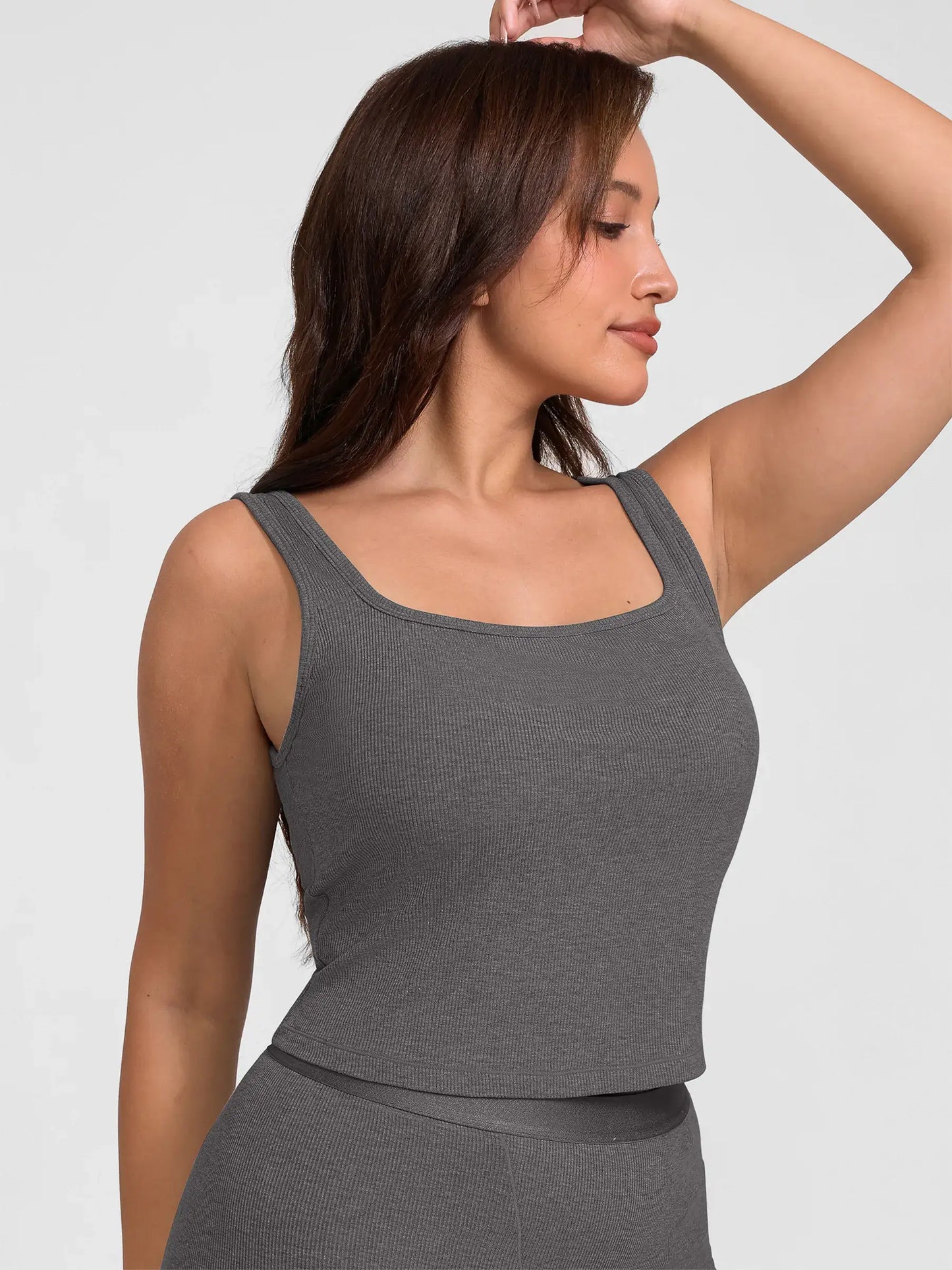 Willluxe Breathable Ribbed Sleeveless Tank Top