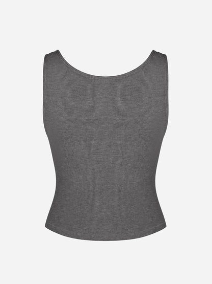 Willluxe Breathable Ribbed Sleeveless Tank Top