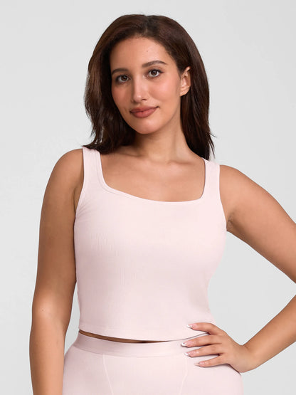 Willluxe Breathable Ribbed Sleeveless Tank Top