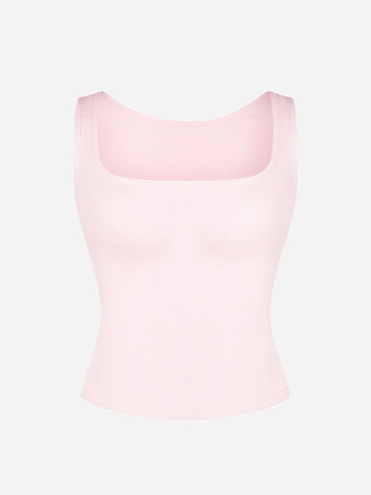 Willluxe Breathable Ribbed Sleeveless Tank Top