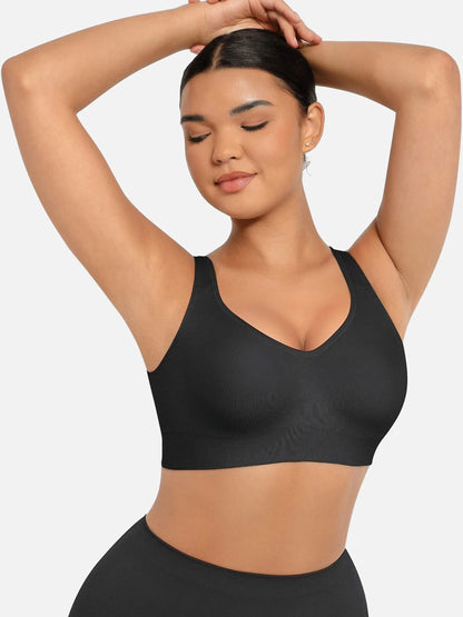 Willluxe Built-in Soft Cups Full Coverage Wireless Bra
