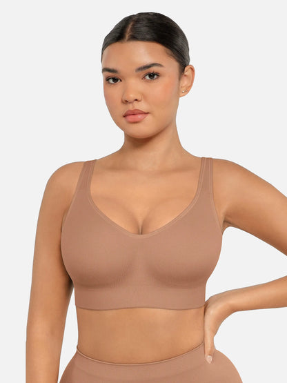 Willluxe Built-in Soft Cups Full Coverage Wireless Bra
