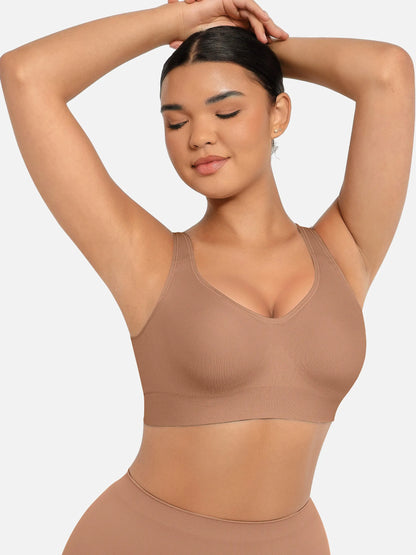 Willluxe Built-in Soft Cups Full Coverage Wireless Bra