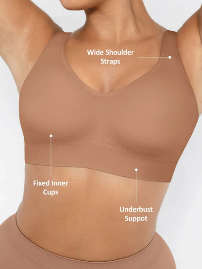 Willluxe Built-in Soft Cups Full Coverage Wireless Bra