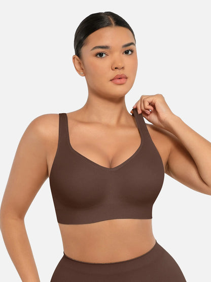 Willluxe Built-in Soft Cups Full Coverage Wireless Bra