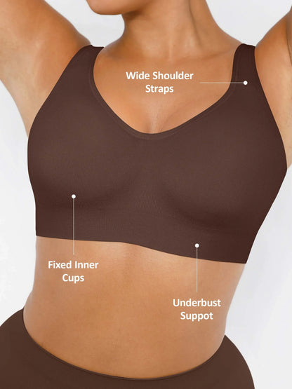 Willluxe Built-in Soft Cups Full Coverage Wireless Bra