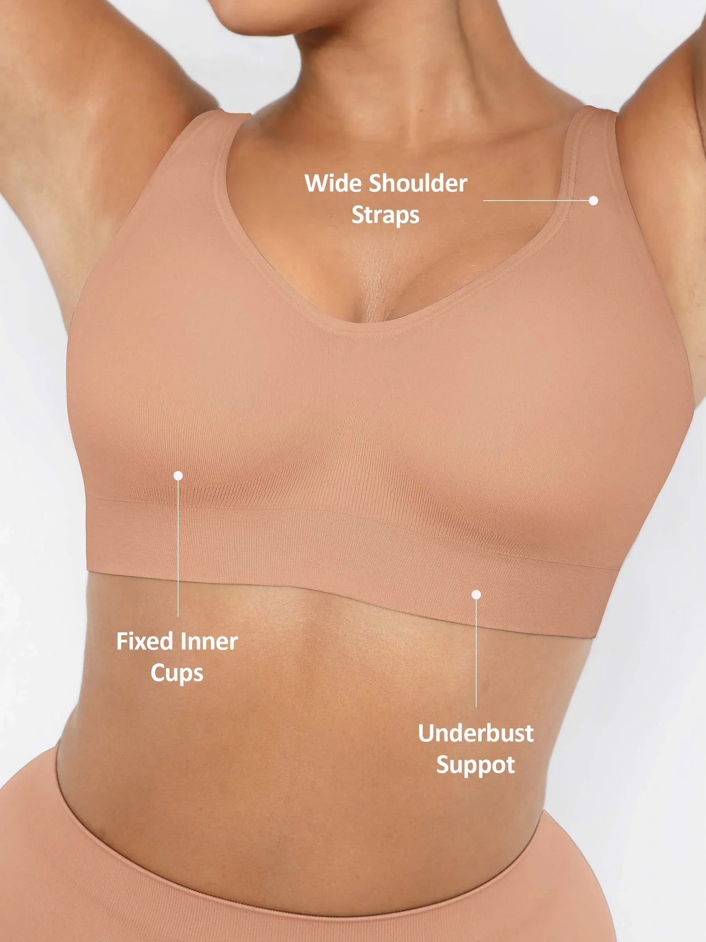 Willluxe Built-in Soft Cups Full Coverage Wireless Bra