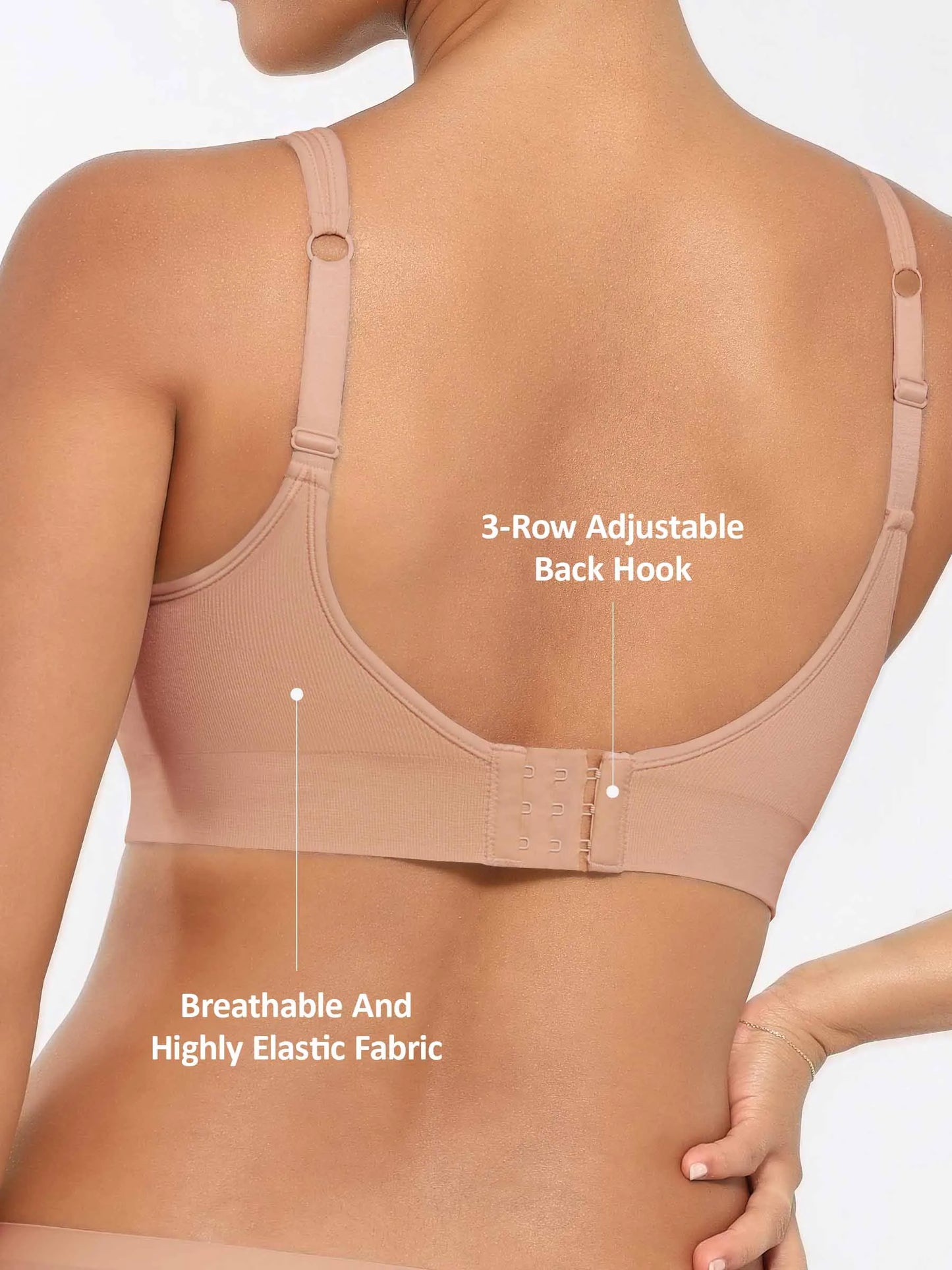 Willluxe Built-in Soft Cups Full Coverage Wireless Bra