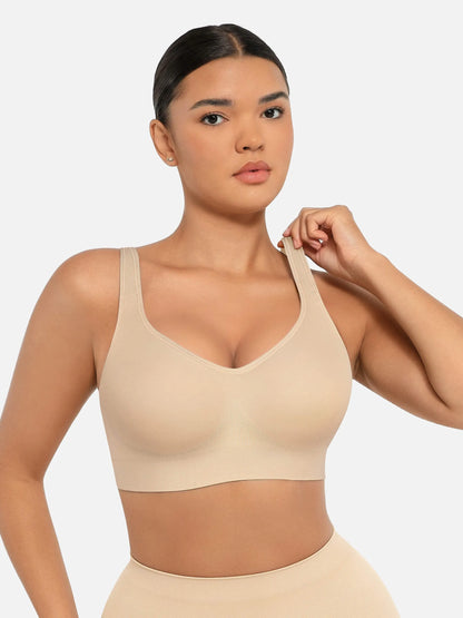 Willluxe Built-in Soft Cups Full Coverage Wireless Bra