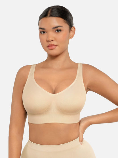 Willluxe Built-in Soft Cups Full Coverage Wireless Bra