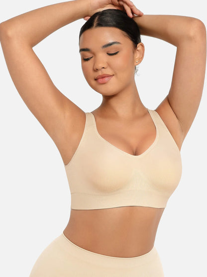 Willluxe Built-in Soft Cups Full Coverage Wireless Bra